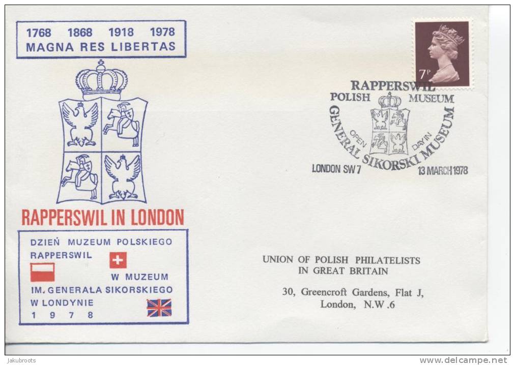 EXHIBITION  COVER , RAPPERSWILL POLISH   MUSEUM   DISPLAY  IN  LONDON  1978 - Government In Exile In London