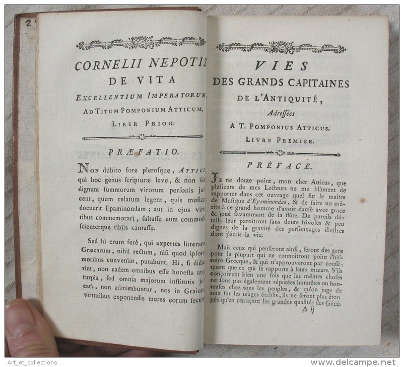 Vie Des Grands Capitaines De L’Antiquité Par Cornélius NEPOS / Barbou éditeur En 1781 - 1701-1800