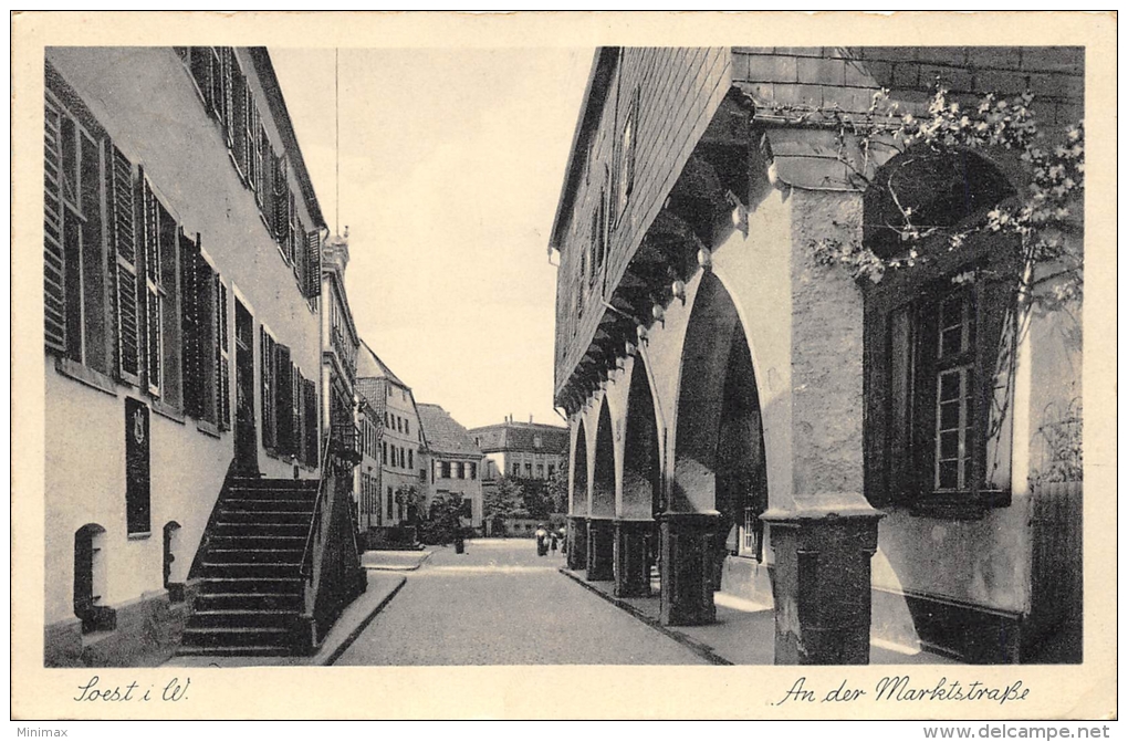 Carte Photo - Soest - An Der Marktstrasse, 1936 - Soest