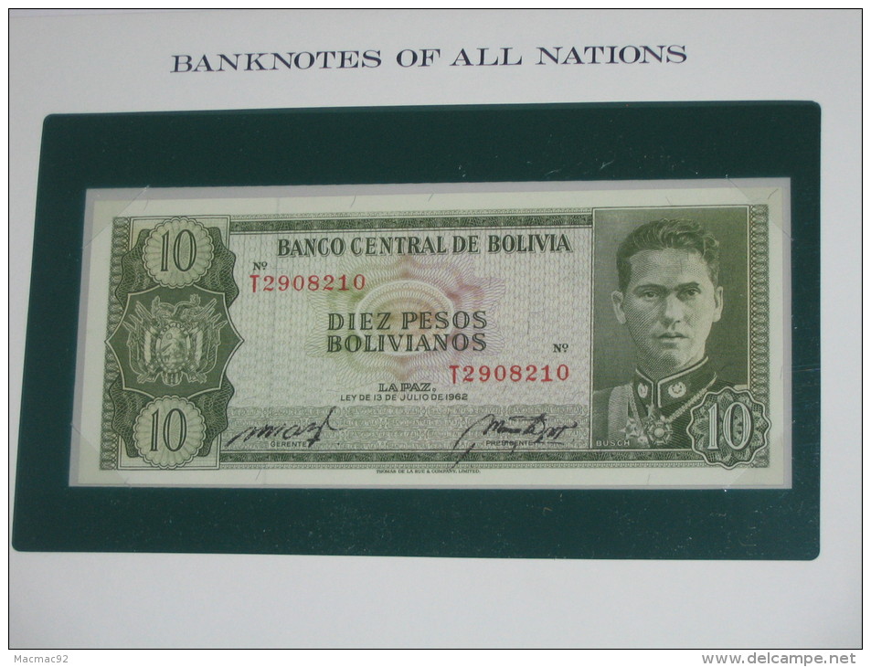 10 Diez Pesos Bolivianos 1962 -BOLIVIE - Banco Central De Bolivia - Billet Neuf  !!!  **** EN  ACHAT IMMEDIAT  **** - Bolivie