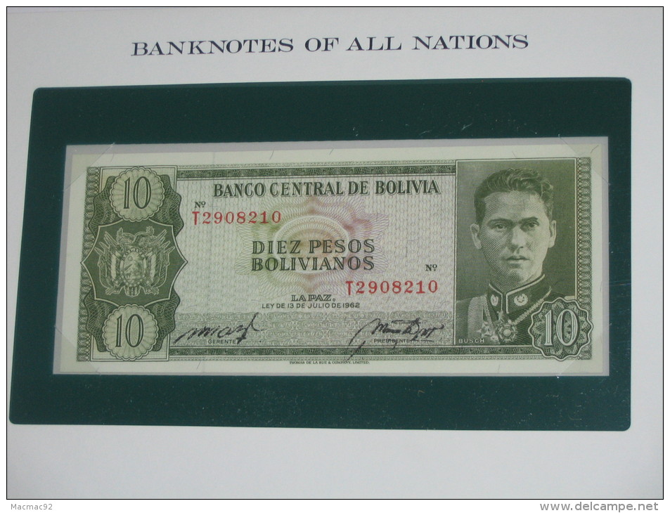 10 Diez Pesos Bolivianos 1962 -BOLIVIE - Banco Central De Bolivia - Billet Neuf  !!!  **** EN  ACHAT IMMEDIAT  **** - Bolivia