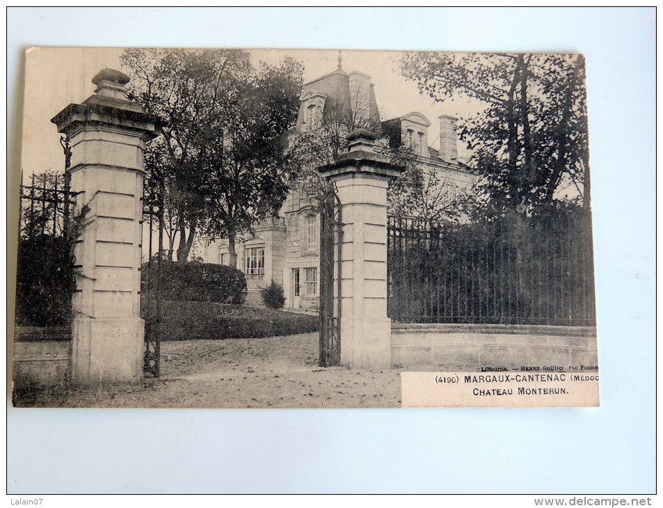 Carte Postale Ancienne : CANTENAC MARGAUX : Chateau MONTBRUN - Margaux