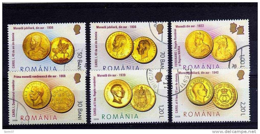 RUMANIA / ROMANIA / ROUMANIE Año 2006  Yvert Nr. 5064/69  Usada Monedas Coins - Usado
