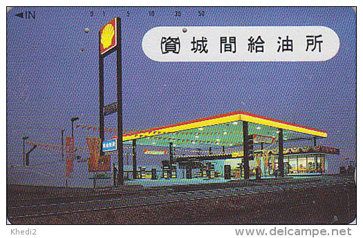 Télécarte Japon - Essence Pétrole SHELL Station Service - Oil Tank Japan Phonecard - Benzin Tankstelle - 53 - Petrole