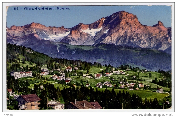 Postcard - Villars, Grand Et Petit Muveran    (11777) - Villars-les-Moines