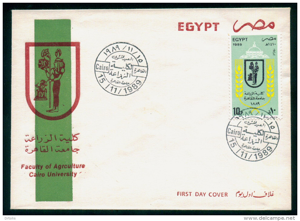 EGYPT / 1989 / FACULTY OF AGRICULTURE ; CAIRO UNIVERSITY / FDC - Brieven En Documenten