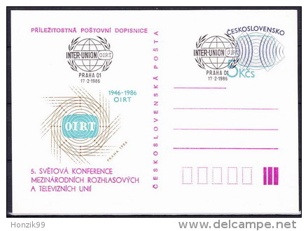 Tchécoslovaquie 1986, Entier (CDV 204), Obliteré - Cartes Postales