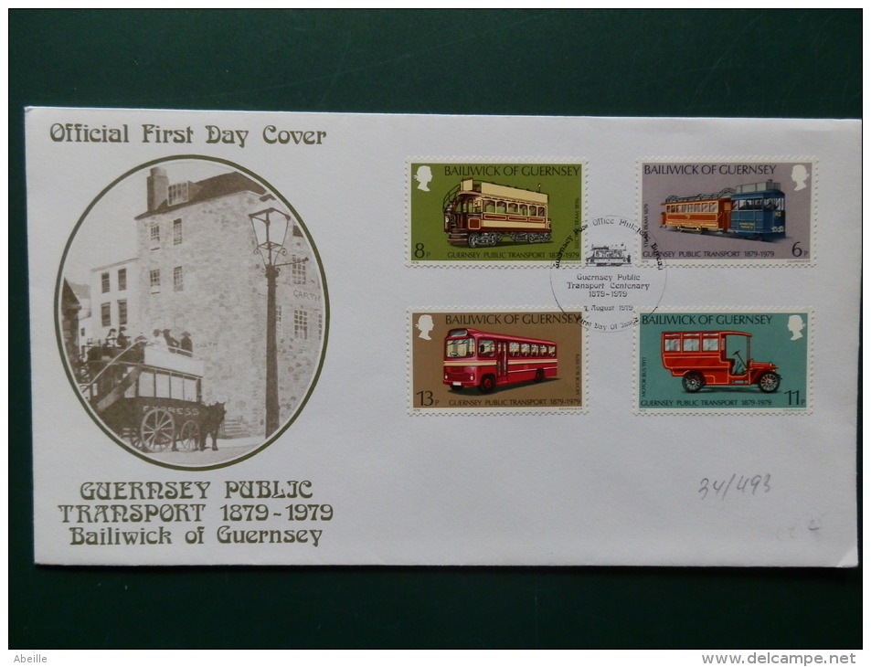 34/493  FDC  GUESNSEY - Bus