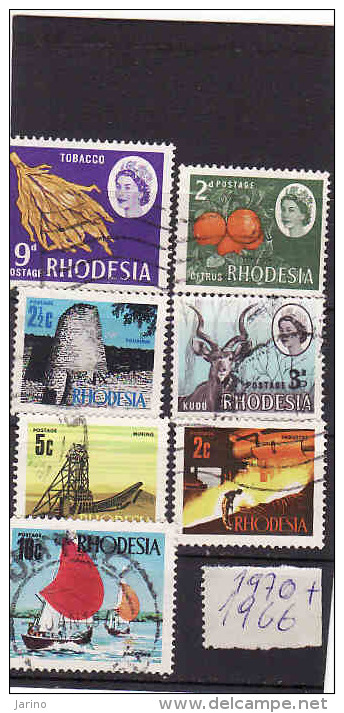 Rhodesia 1966 + 1970, Oblitérés - Zimbabwe (1980-...)