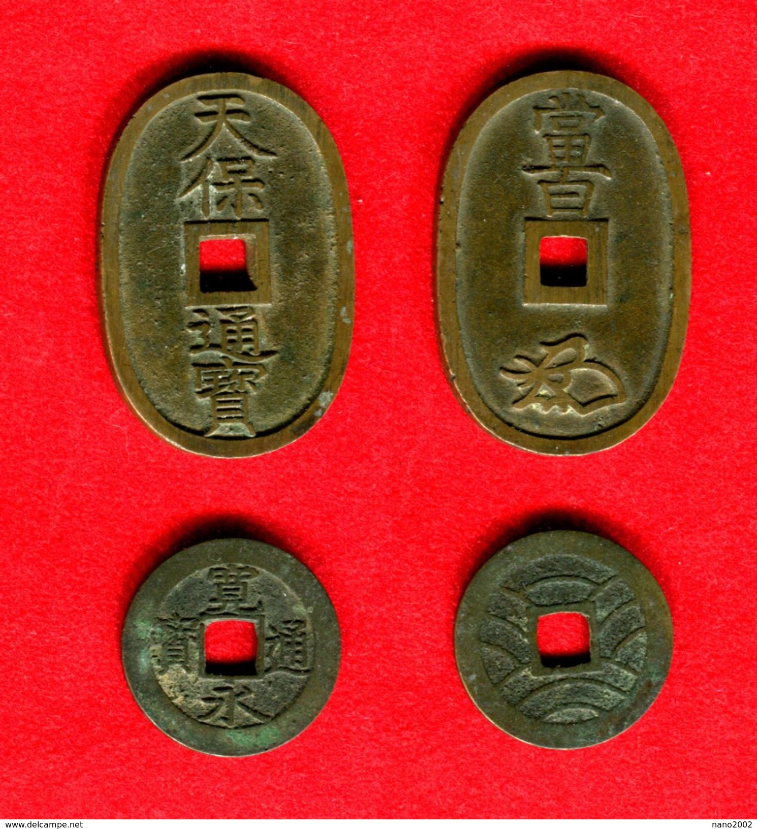 JAPON - JAPAN -100 MON - TEMPO TSUHO 100 MON  1835 - 1870 +  4 MON KAN-EI 1768 - Japan