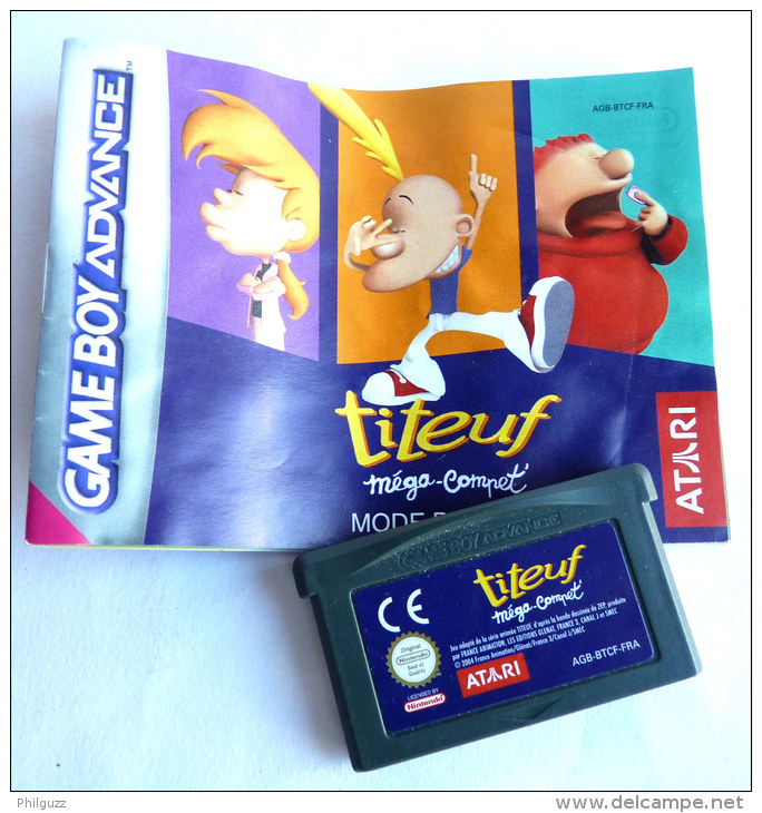 JEU NINTENDO GAME BOY  ADVANCE -TITEUF MEGA-COMPET' AVEC LIVRET - Game Boy Advance
