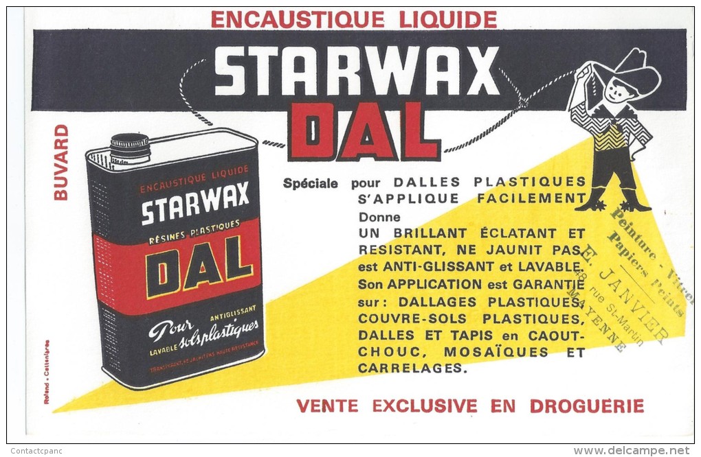Encaustique  STARWAX  - DAL                      -   Ft  =  21 Cm X 13.5 Cm - Wash & Clean