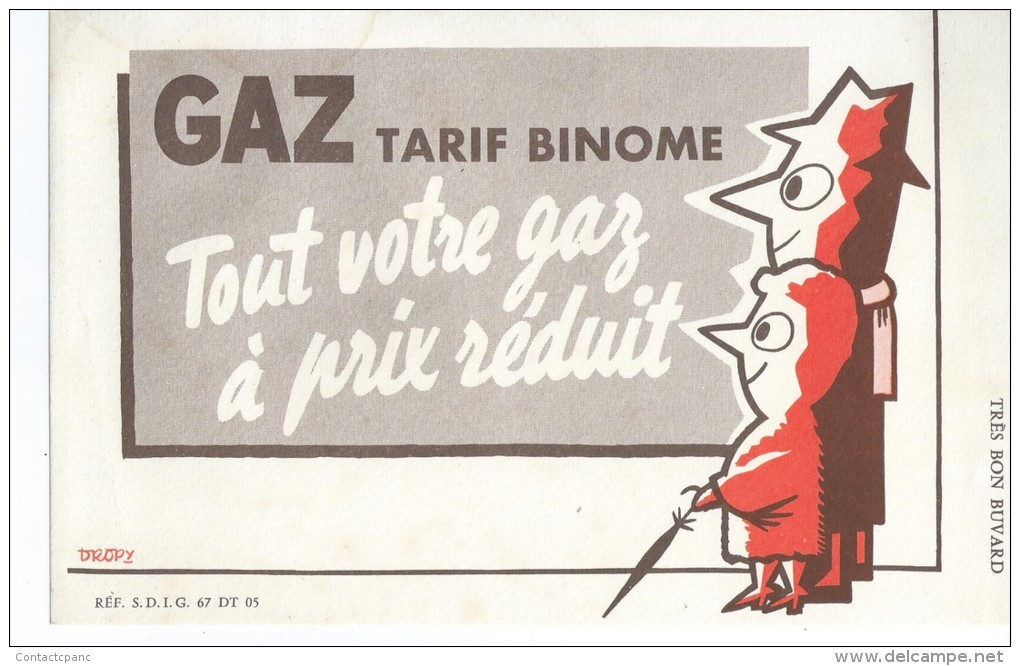 GAZ   Tarif  Binome                   -   Ft  =  21 Cm X 13.5 Cm - Electricité & Gaz