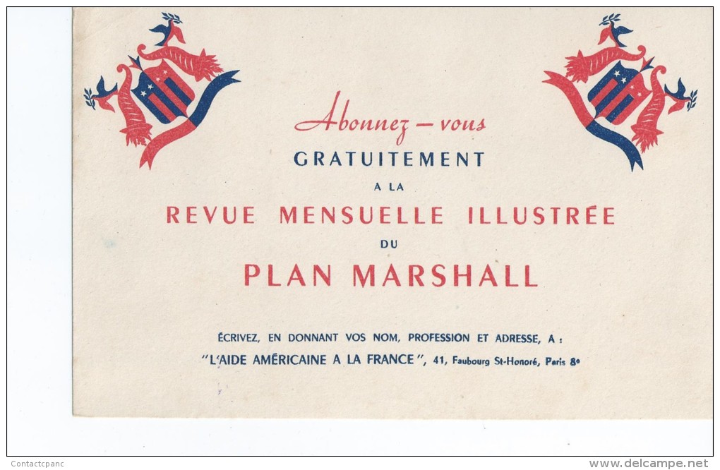 Revue Mensuelle  Du PLAN  MARSHALL      -   Ft  =  21 Cm X 13.5 Cm - Autres & Non Classés