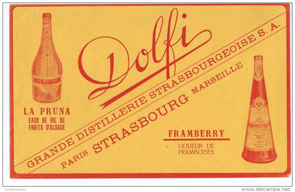 Grande Distillerie Strasbougeoise   DOLFI     -   Ft  =  21 Cm X 13.5 Cm - Liquore & Birra