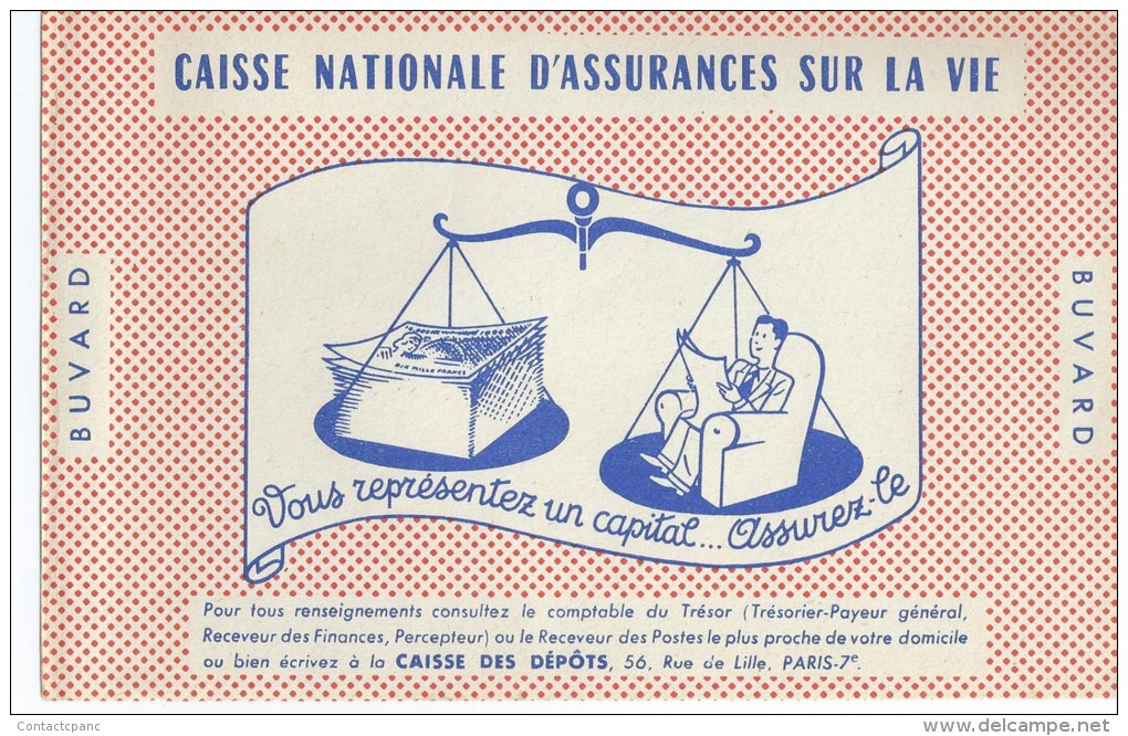 CAISSE  NATIONALE  D' ASSURANCES SUR  LA  VIE       -   Ft  =  21 Cm X 13.5 Cm - Banque & Assurance