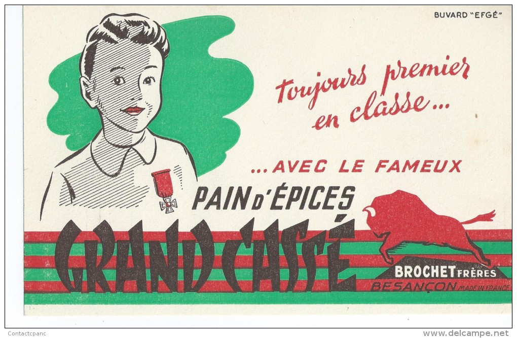 Pain D'Epices   GRAND   CASSE    -  Brochet  Frères   , Besançon      -   Ft  =  21 Cm X 13.5 Cm - Pan De Especias