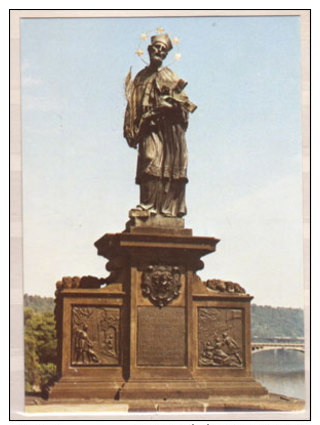 Statue Auf Der Karlsbrücke In Prag , Hl. Johannes Nepomuk - Tchéquie