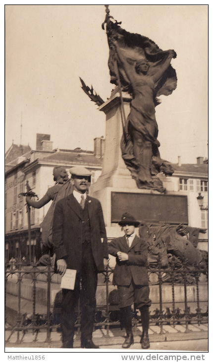 Photo Originale 1920 CHALONS-SUR-MARNE - La Statut Carnot (A40, Ww1, Wk1) - Châlons-sur-Marne