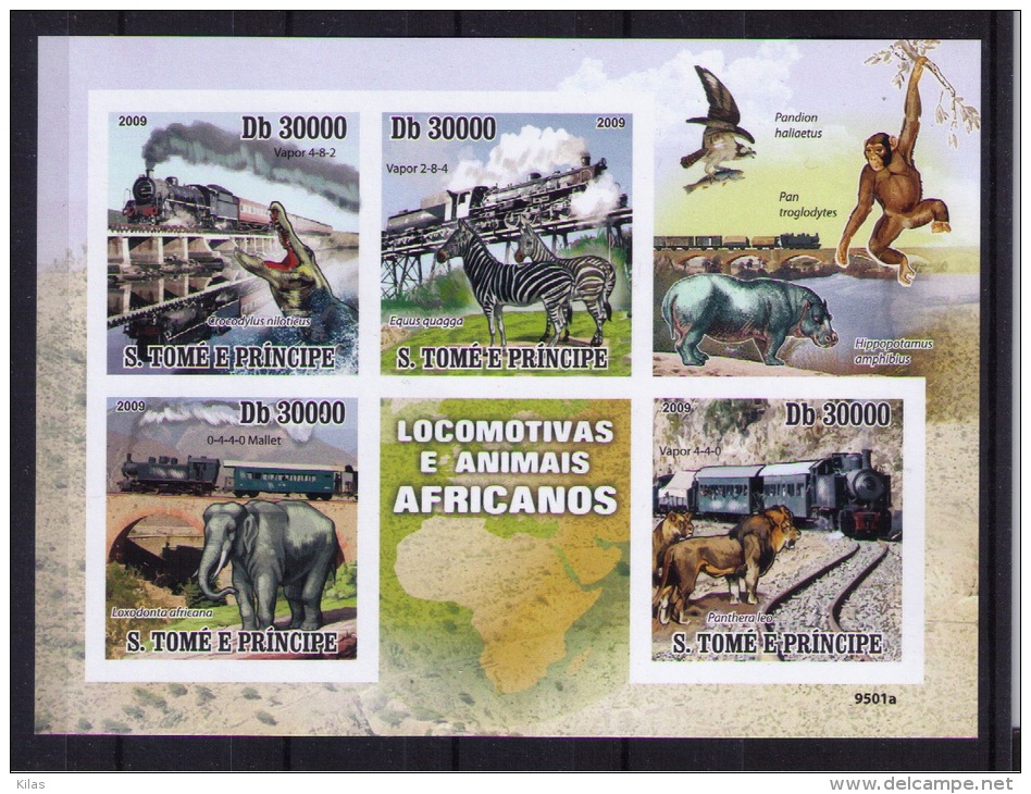 SAO TOME AND PRINCIPE 2008  Railways (imperforated) - Tranvie