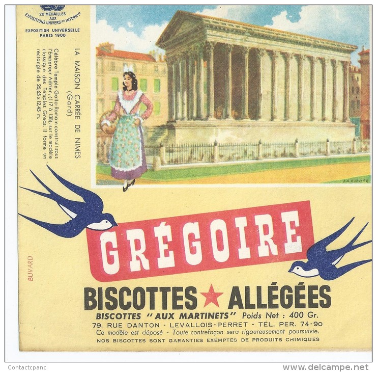 Biscotte   GREGOIRE   - La Maison Carré  - Nîmes  ( 30 ) - Biscottes