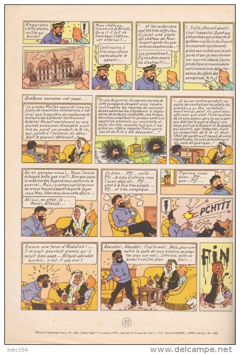 1956 Tintin "Au Pays De L´or Noir " B17 - Hergé
