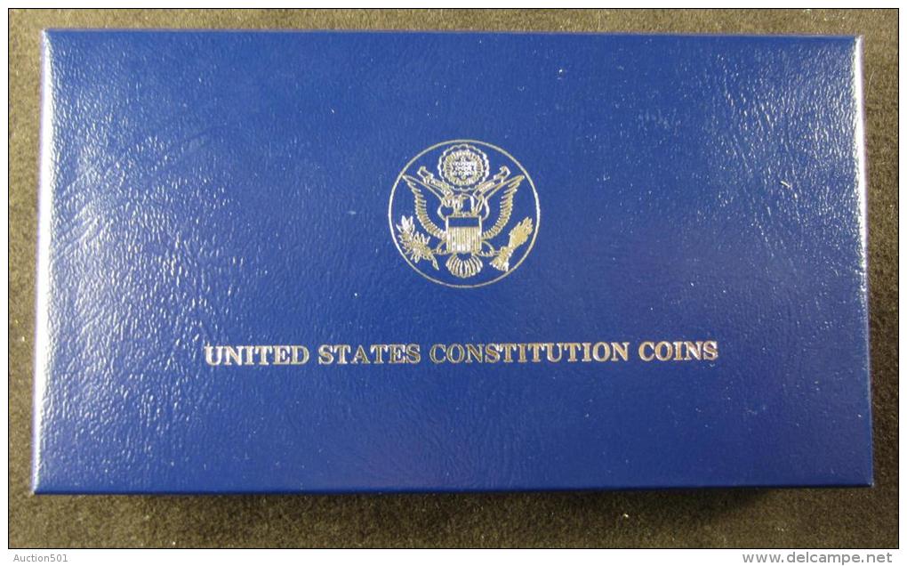 M00892 Silver Dollar, 1987, Silver 900, 26 G., 38 Mm, 1 Dollar, Constitution Coins - Commemoratifs
