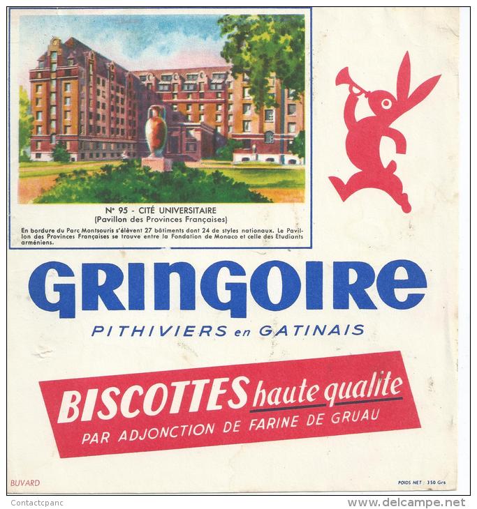 Biscotte   GREGOIRE   -   No 95  -   Cité Universitaire            Ft = 19 Cm  X  17.5 Cm - Zwieback