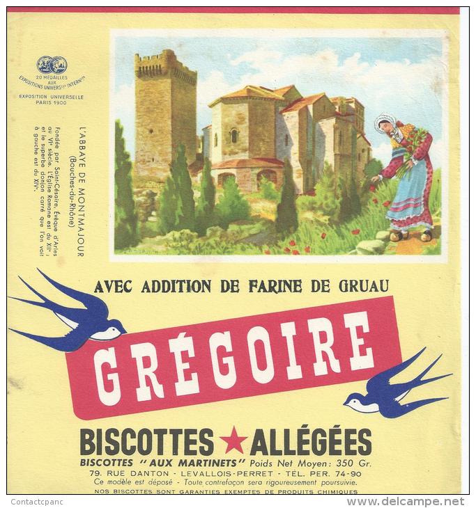 Biscotte   GREGOIRE   -  L' ABBAYE De MONTMAJOUR  ( 13 )     -              Ft = 19 Cm  X  17.5 Cm - Bizcochos