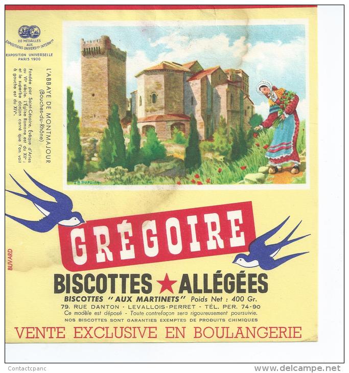 Biscotte GREGOIRE   -  L' ABBAYE De MONTMAJOUR  ( 13 )    -  Vente Exclusive En Boulangerie  Ft = 19 Cm  X  17.5 Cm - Zwieback