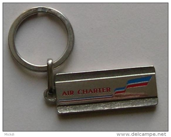 AIR CHARTER - AVION - PORTE-CLEFS METAL - 2 SCANS - Materiale Promozionale