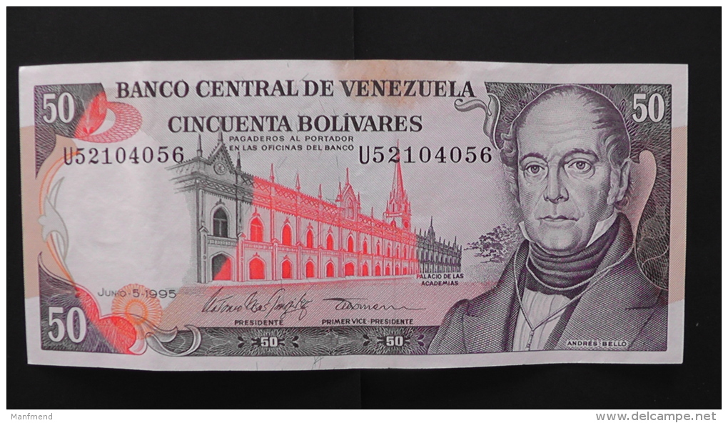 Venezuela - 50 Bolivares - 1995 - P 65e - VF - Look Scan - Venezuela