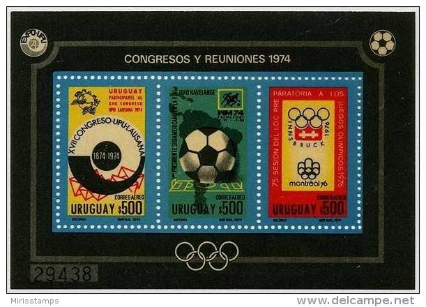 Uruguay 1974 World Champonship WC MNH Block - Uruguay