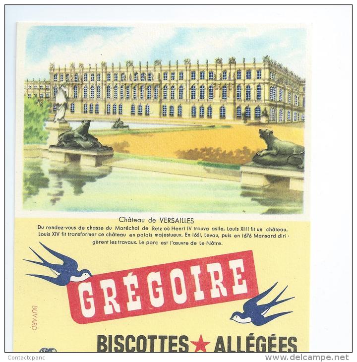 Biscotte GREGOIRE   -  Château De VERSAILLES     Ft = 16 Cm  X  13.5 Cm - Zwieback