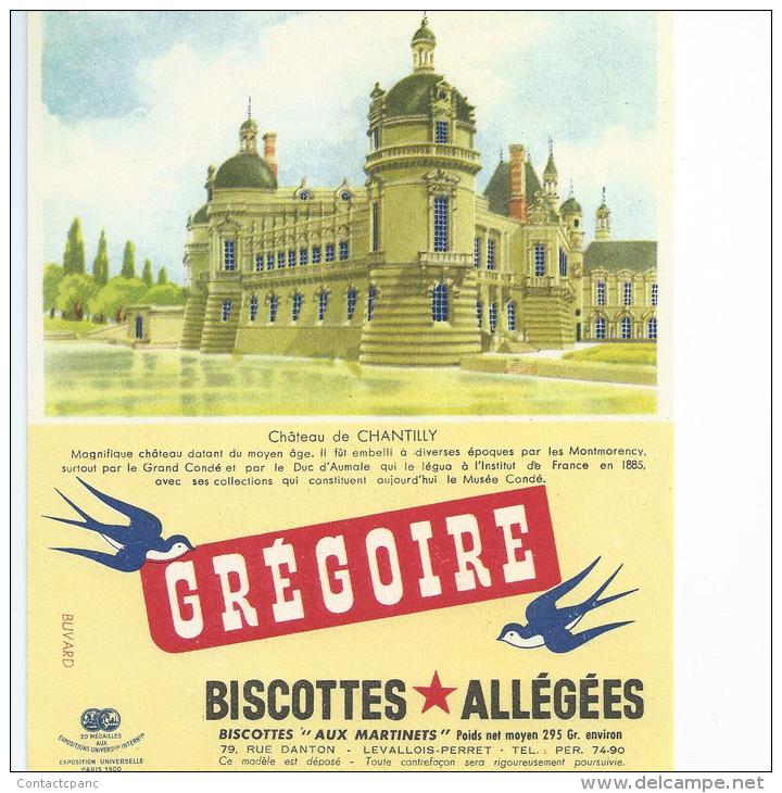 Biscotte GREGOIRE   -  Château De CHANTILLY     Ft = 16 Cm  X  13.5 Cm - Zwieback
