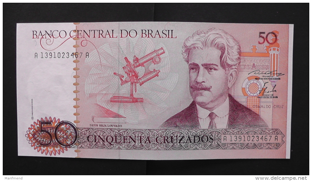 Brazil - 50 Cruzados - 1986 - P 210a - Unc - Look Scans - Brasilien