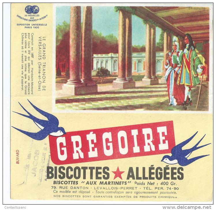 Biscotte GREGOIRE   -  LE  GRAND  TRIANON        Ft = 16 Cm  X  16.5 Cm - Biscottes
