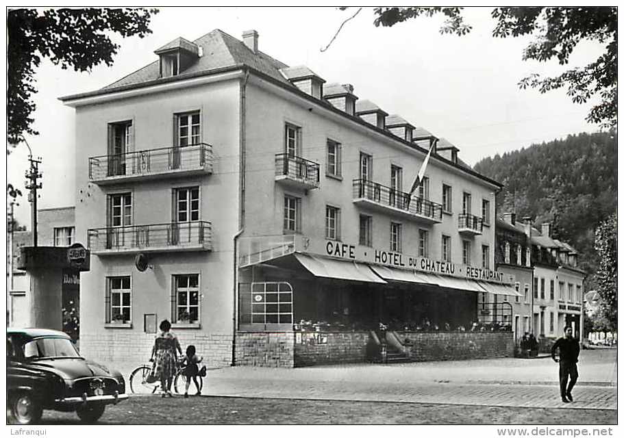 Luxembourg -gd Format -ref L258- Larochette -cafe Hotel Du Chateau -restaurant   -carte Bon Etat - - Larochette