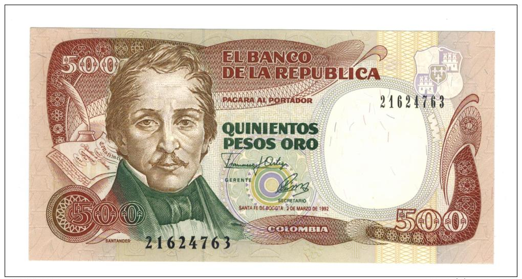 Colombia , 500 Pesos 1992, UNC. - Colombia