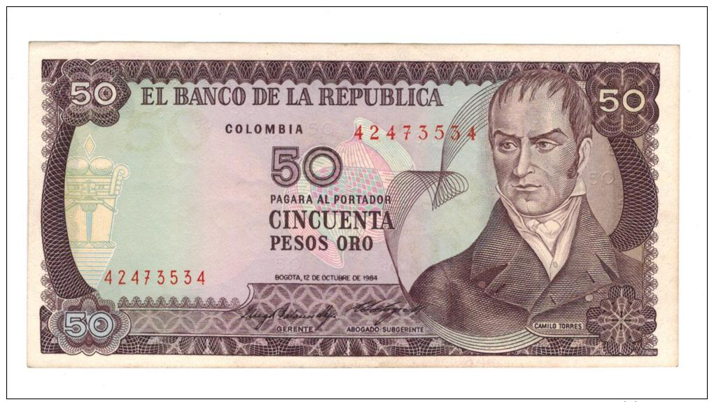 Colombia , 50 Pesos 1984, AUNC. - Colombia