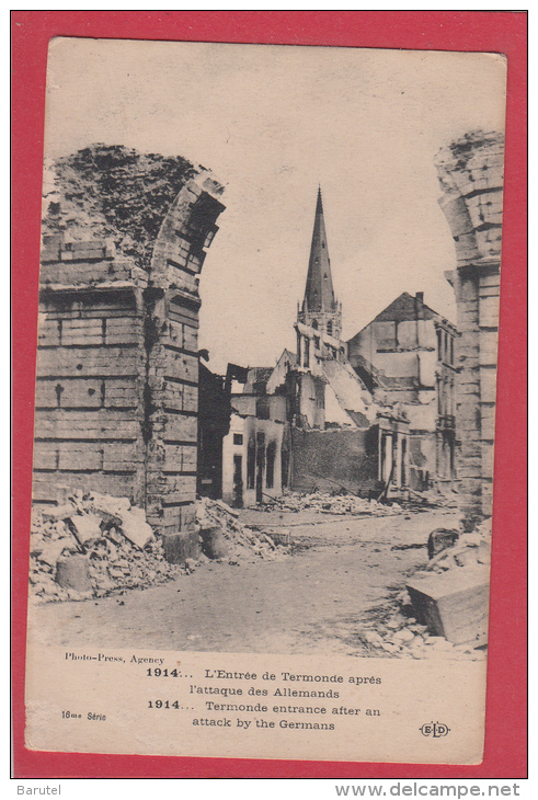 TERMONDE ~ DENDERMONDE [Flandre Occidentale ~ Belgique] --> 1914. Entrée De Termonde Après L´attaque Des Allemands - Dendermonde