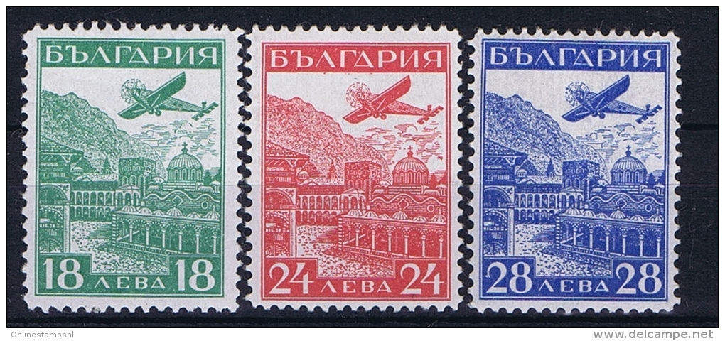 Bulgaria: 1932 Mi Nr 249 - 251 MH/* Airmail - Posta Aerea