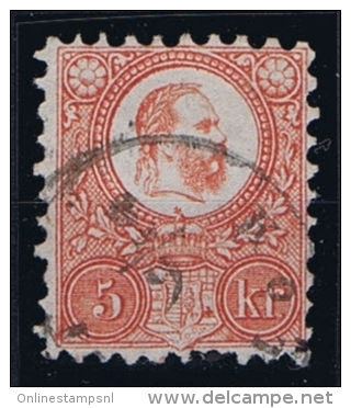 Hungary: 1871 Mi Nr 3 B Used Short Perfo At Bottom - Oblitérés