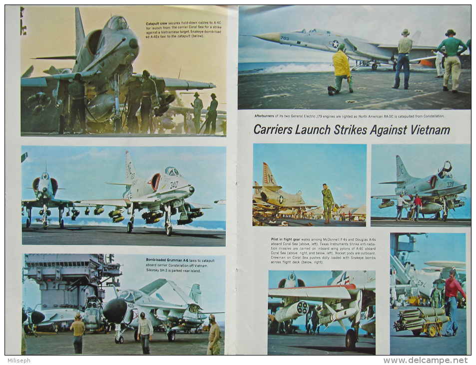 Extrait De Presse - Pub. ROLLS-ROYCE - Reportage Photos - Carriers Launch Strikes Against Vietnam -   +/- 1960 - (3432) - Fliegerei
