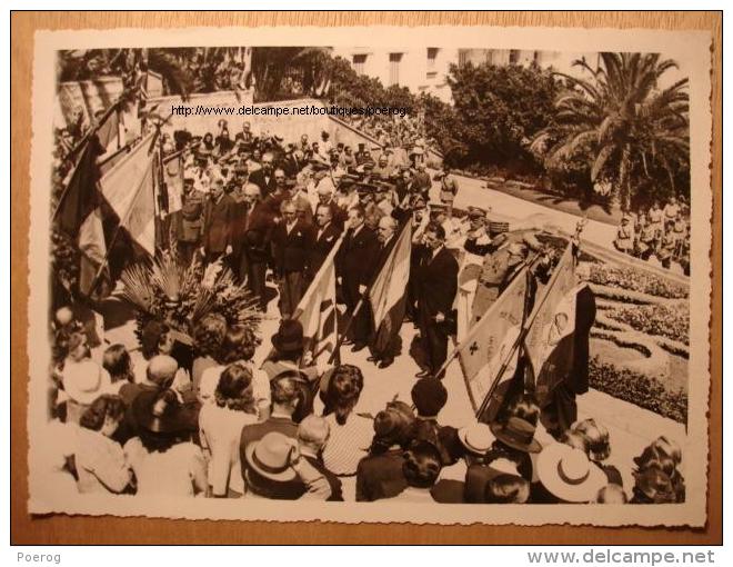 LOT 3 PHOTOS 13X18  ALGERIE - MANIFESTATION COLONIE BELGE MONUMENT AUX MORTS 2 JUIN 1940 ALGER - OFALAC TIRAGES D'EPOQUE - Other & Unclassified