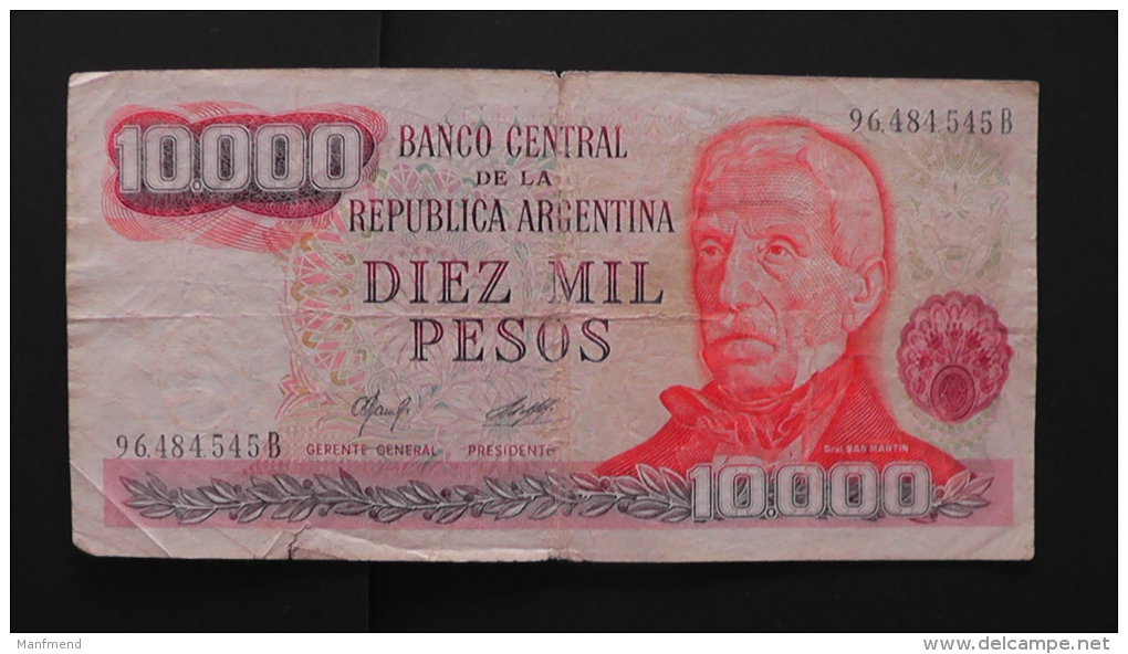 Argentinia - 10000 Pesos - 1976-83 - P 306a - F - Look Scan - Argentina