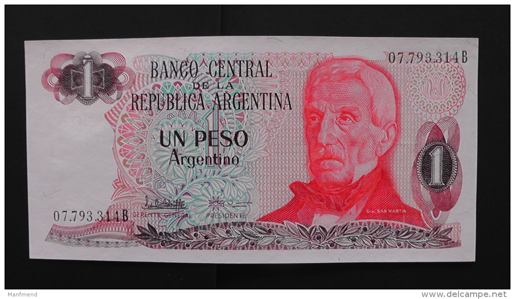 Argentinia - 1 Peso Argentino - 1976-83 - P 311a - Unc - Look Scan - Argentinien