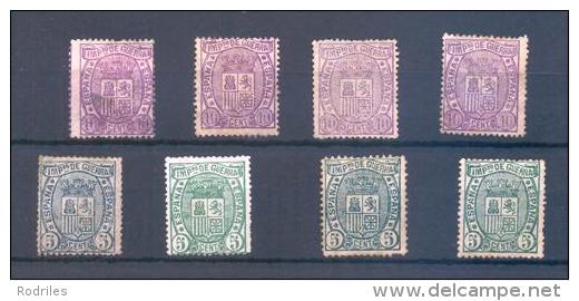 ESPAÑA.  EDIFIL 154/55 *   ESCUDO DE ESPAÑA - Unused Stamps