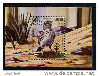 CAP VERT 1981, OISEAU Alanda Nazae, 1 Bloc, Neuf / Mint. R1051 - Kap Verde