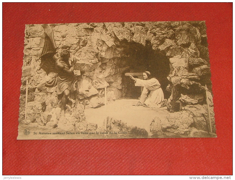 CRUPET  -  ASSESSE -   Grottes De St Antoine  à Crupet  -  St Antoine Enfant,  Chassant Le Démon - Assesse